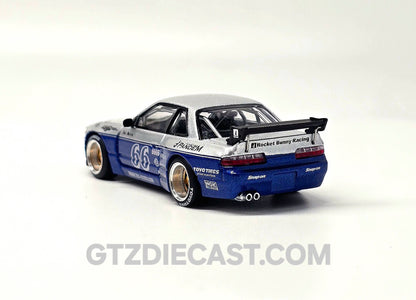 POPRACE 1/64 PANDEM SILVIA S13 MOONTECH BLUE PR640264