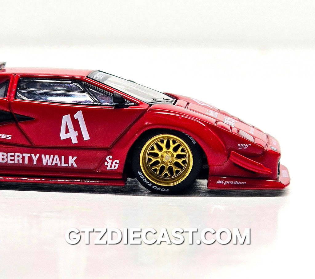 Mini GT #1100 1:64 Lamborghini Countach LB-WORKS – Red