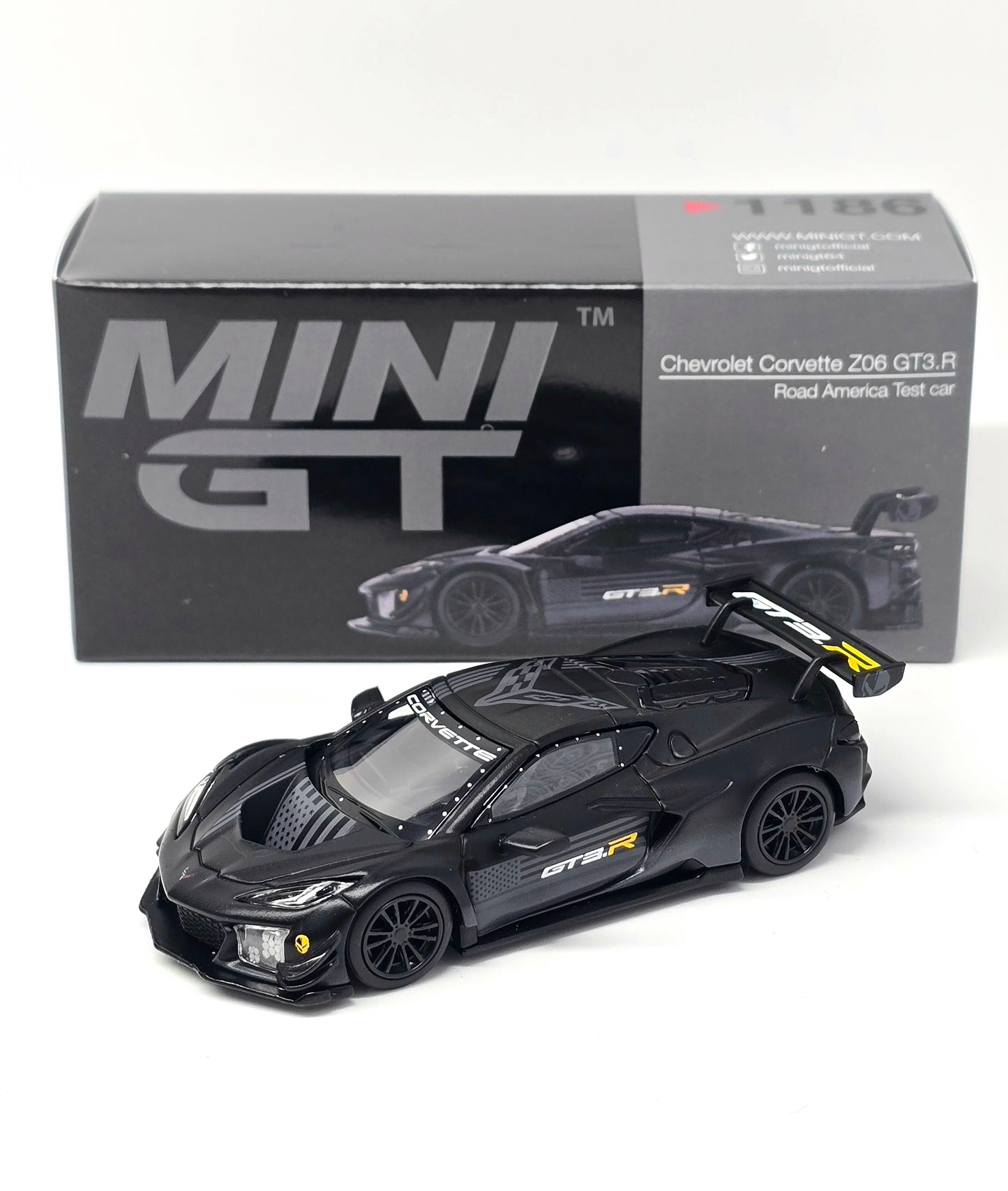 Mini GT 1:64 Chevrolet Corvette Z06 GT3.R Road America Test car – Black