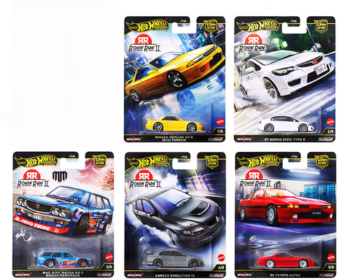 Hot Wheels 1:64 Car Culture 2025 M Case – Ronin Run II - 5 Cars Set