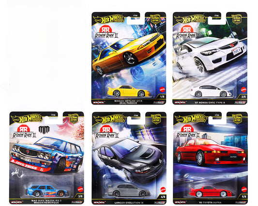 Hot Wheels 1:64 Car Culture 2025 M Case – Ronin Run II - 5 Cars Set