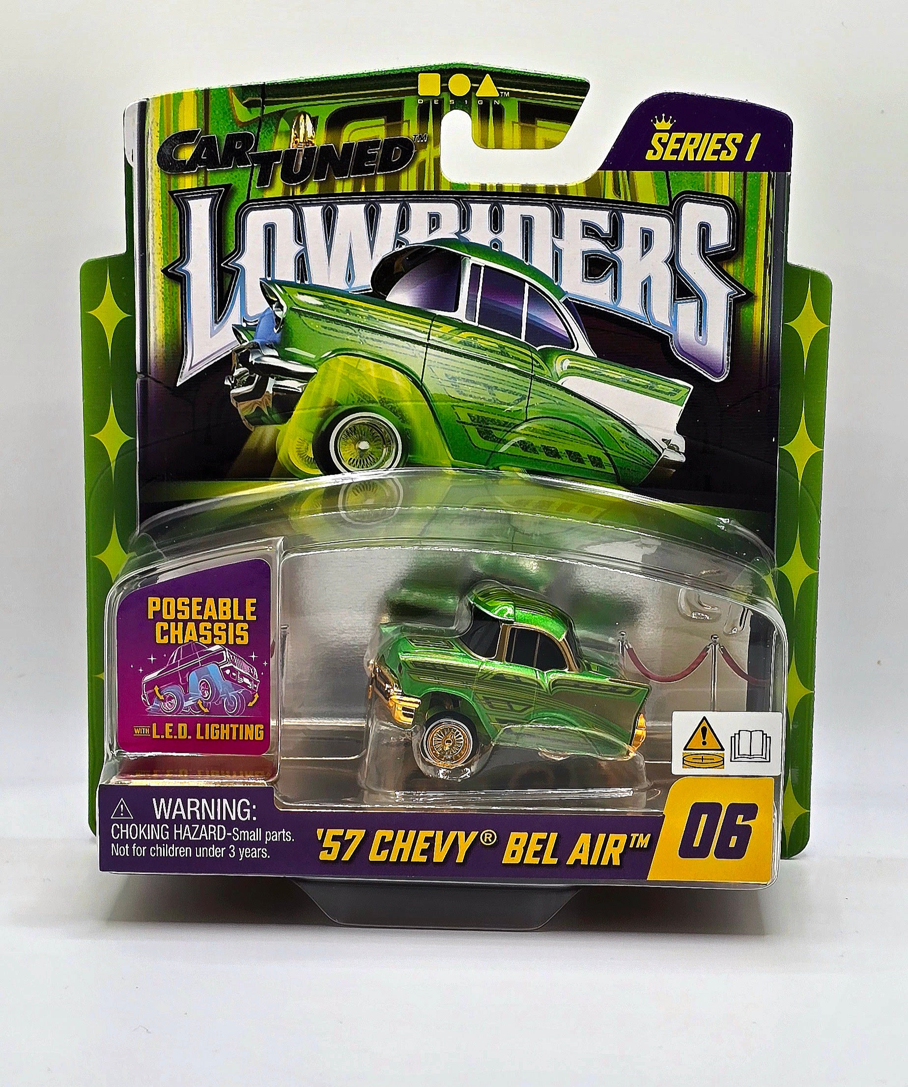 CarTuned 1:64 Lowriders SHOW GLOW Series 1 Assortment of 8 Styles 2025 – L.E.D. Light Up Chassis