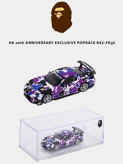 Mazda RX-7 FD3S Re-Amemiya Bape Store Hong Kong 20th Anniversary Special Edition Pop Race 1/64