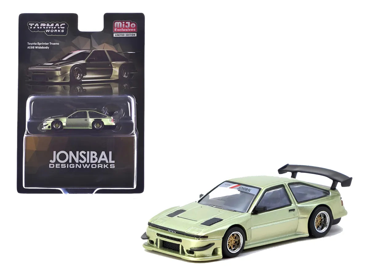Tarmac Works 1:64 Toyota Sprinter Trueno AE86 Widebody Green JONSIBAL Designworks