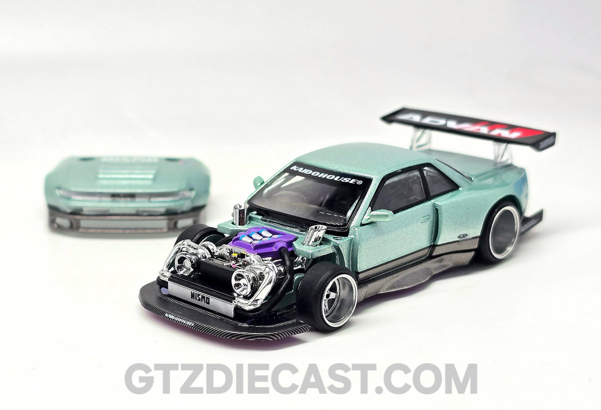 Kaido House x Mini GT Nissan Silvia S13-R – Sea Foam Green //232