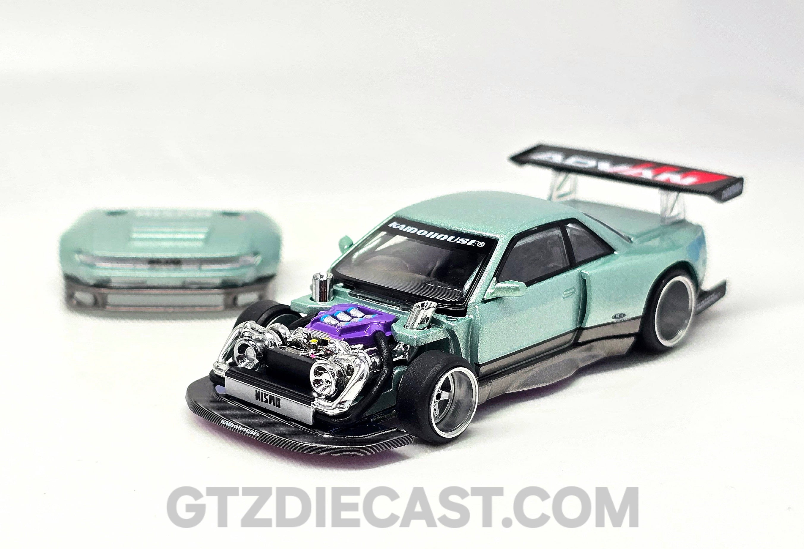 Kaido House x Mini GT Nissan Silvia S13-R – Sea Foam Green //232