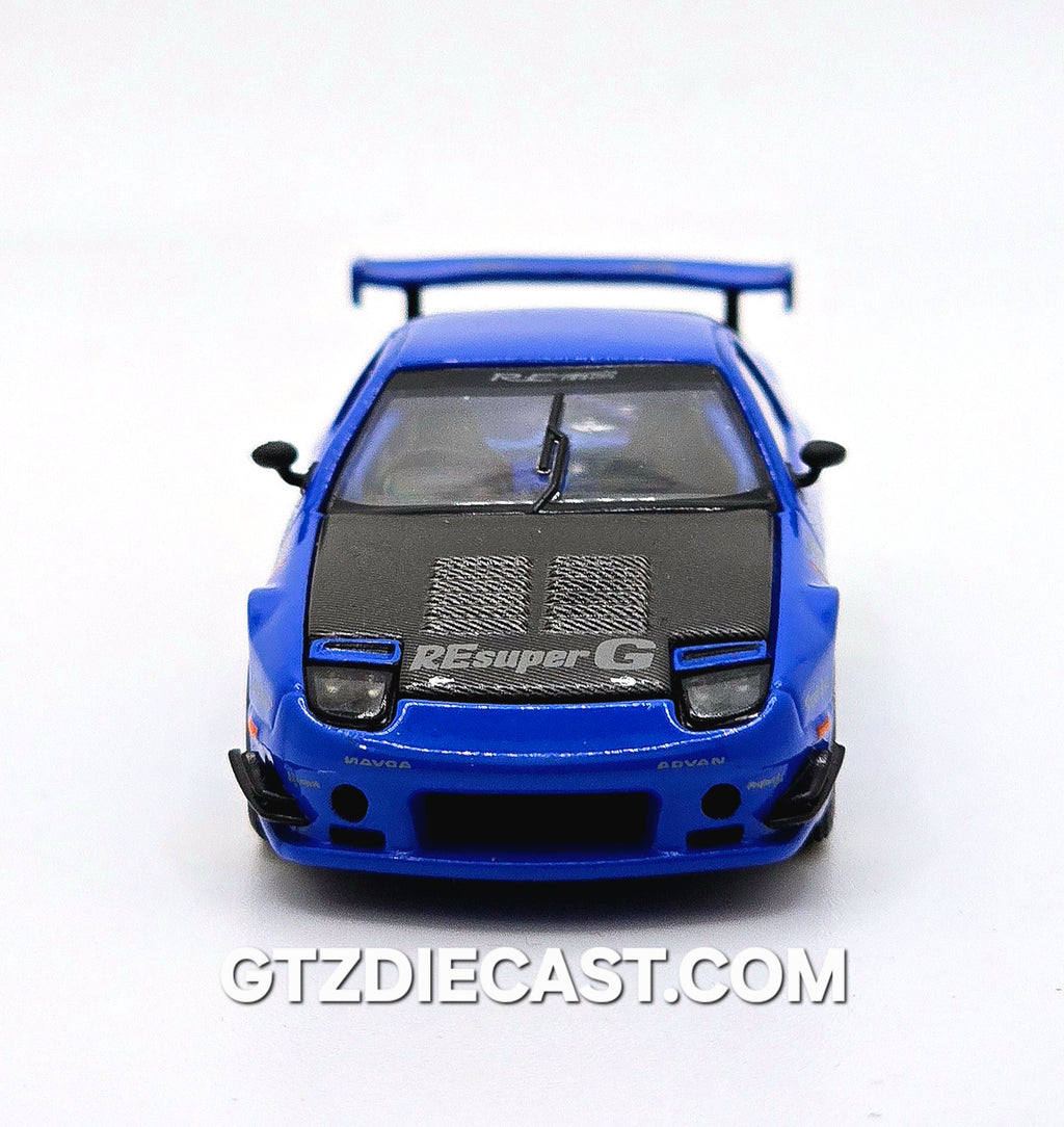 Pop Race Mazda RX7 FC3S RE-Amemiya Blue 640290 1/64