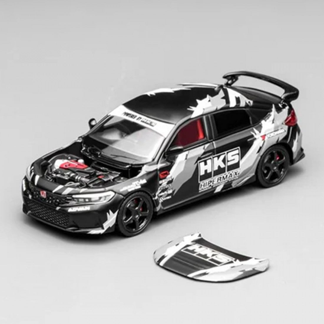 (PRE ORDER)Motorhelix 1/64 Honda Civic TYPE R (FL5) HKS Matte Black M65320
