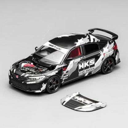 Motorhelix 1/64 Honda Civic TYPE R (FL5) HKS Matte Black M65320