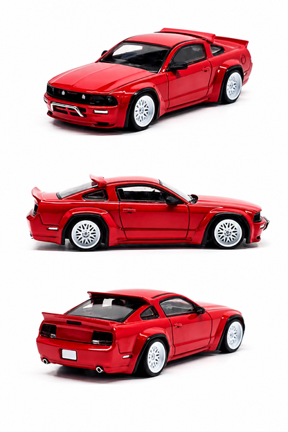 Model Model 1:64 Pandem Mustang red Diecast Model Car