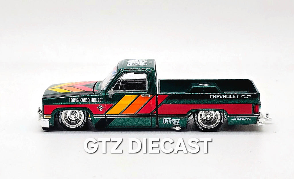 Kaido House x Mini GT 1:64 Chevrolet Silverado KAIDO WORKS V3 -Dark Green