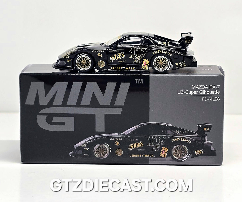 Mini GT #1101 1:64 MAZDA RX-7 LB-Super Silhouette FD-NILES – Black