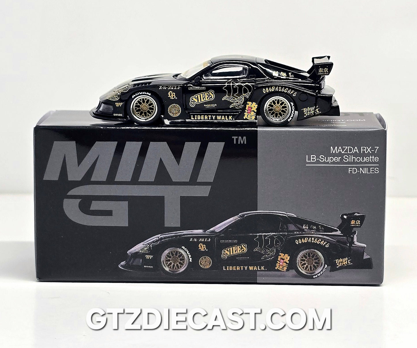 Mini GT 1:64 MAZDA RX-7 LB-Super Silhouette FD-NILES – Black