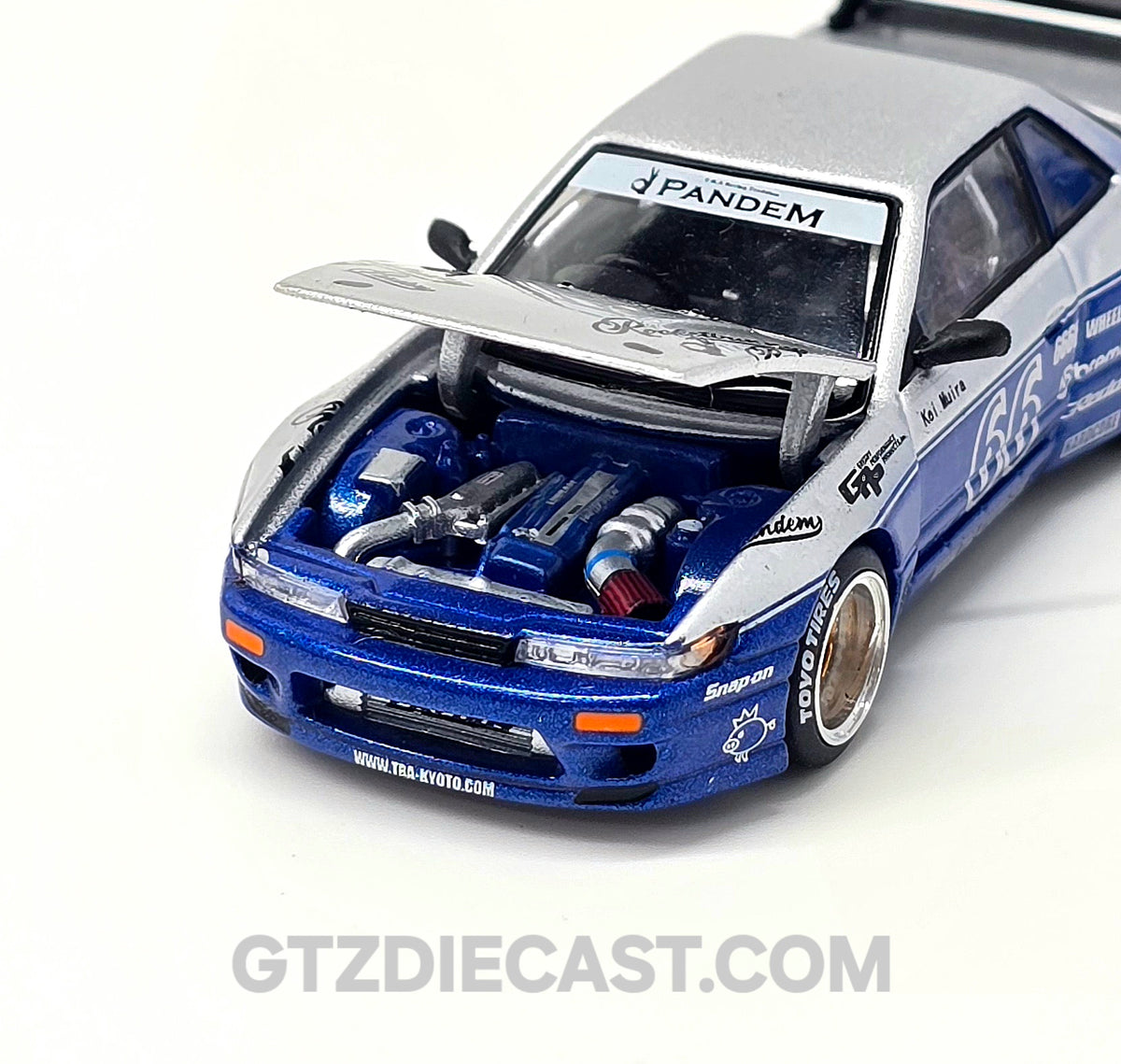 POPRACE 1/64 PANDEM SILVIA S13 MOONTECH BLUE PR640264