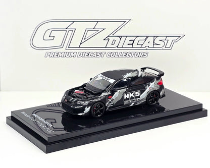 Motorhelix 1/64 Honda Civic TYPE R (FL5) HKS Matte Black M65320