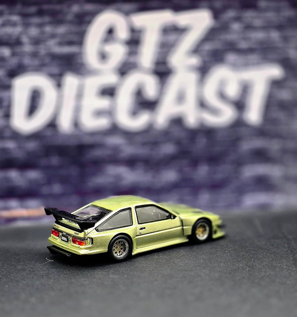 Tarmac Works 1:64 Toyota Sprinter Trueno AE86 Widebody Green JONSIBAL Designworks
