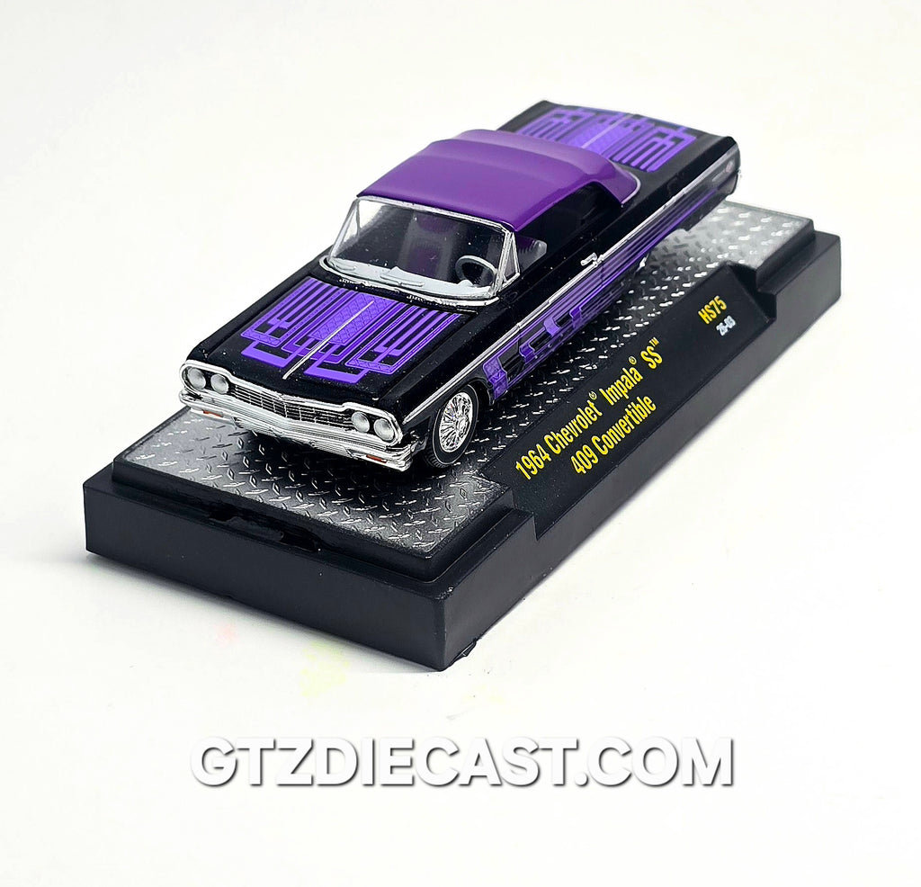 M2 Machines 1:64 1964 Chevrolet Impala SS 409 Convertible – Black – Hobby Exclusive