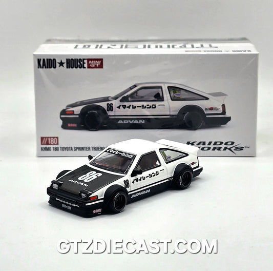 Kaido House x Mini GT 1:64 Toyota AE86 Sprinter Trueno Kaido Street V1- White