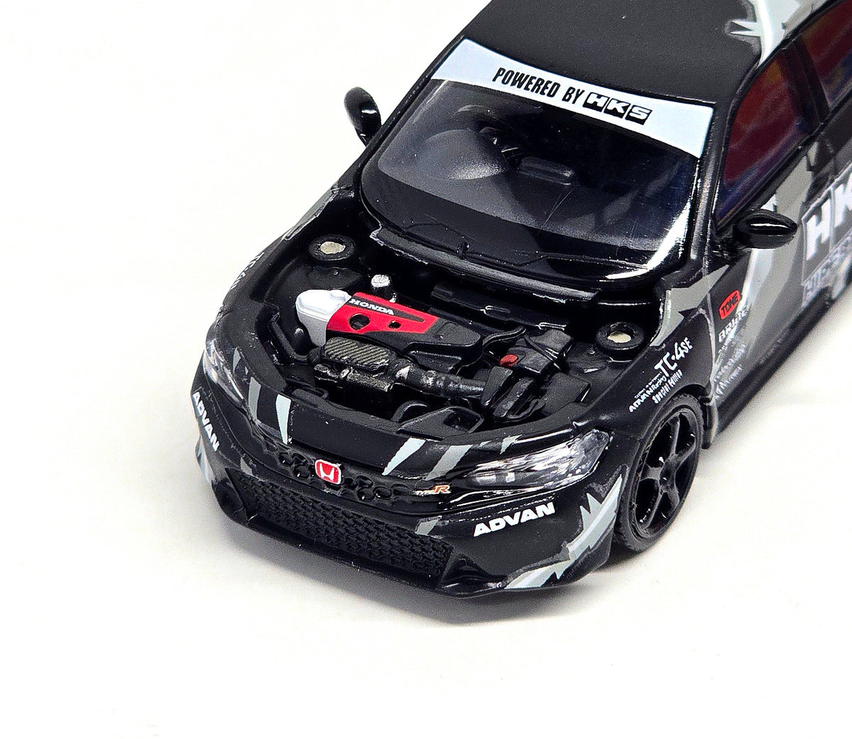 Motorhelix 1/64 Honda Civic TYPE R (FL5) HKS Matte Black M65320