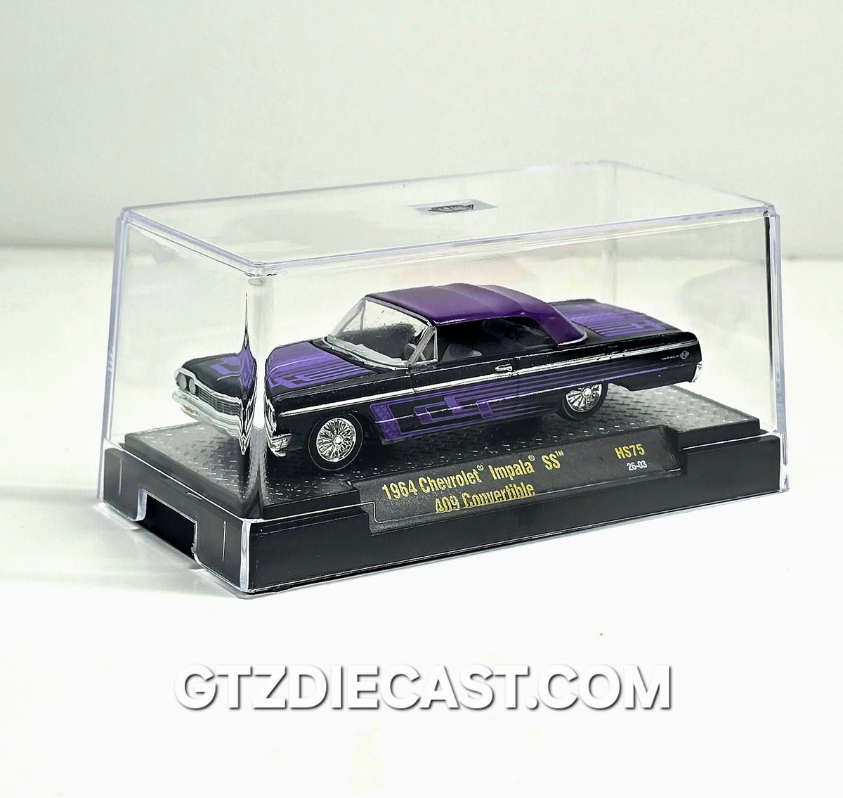 M2 Machines 1:64 1964 Chevrolet Impala SS 409 Convertible – Black – Hobby Exclusive