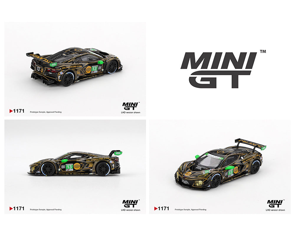 Mini GT #1171 1:64 Chevrolet Corvette Z06 GT3.R #13 AWA 2025 IMSA Daytona 24 Hrs