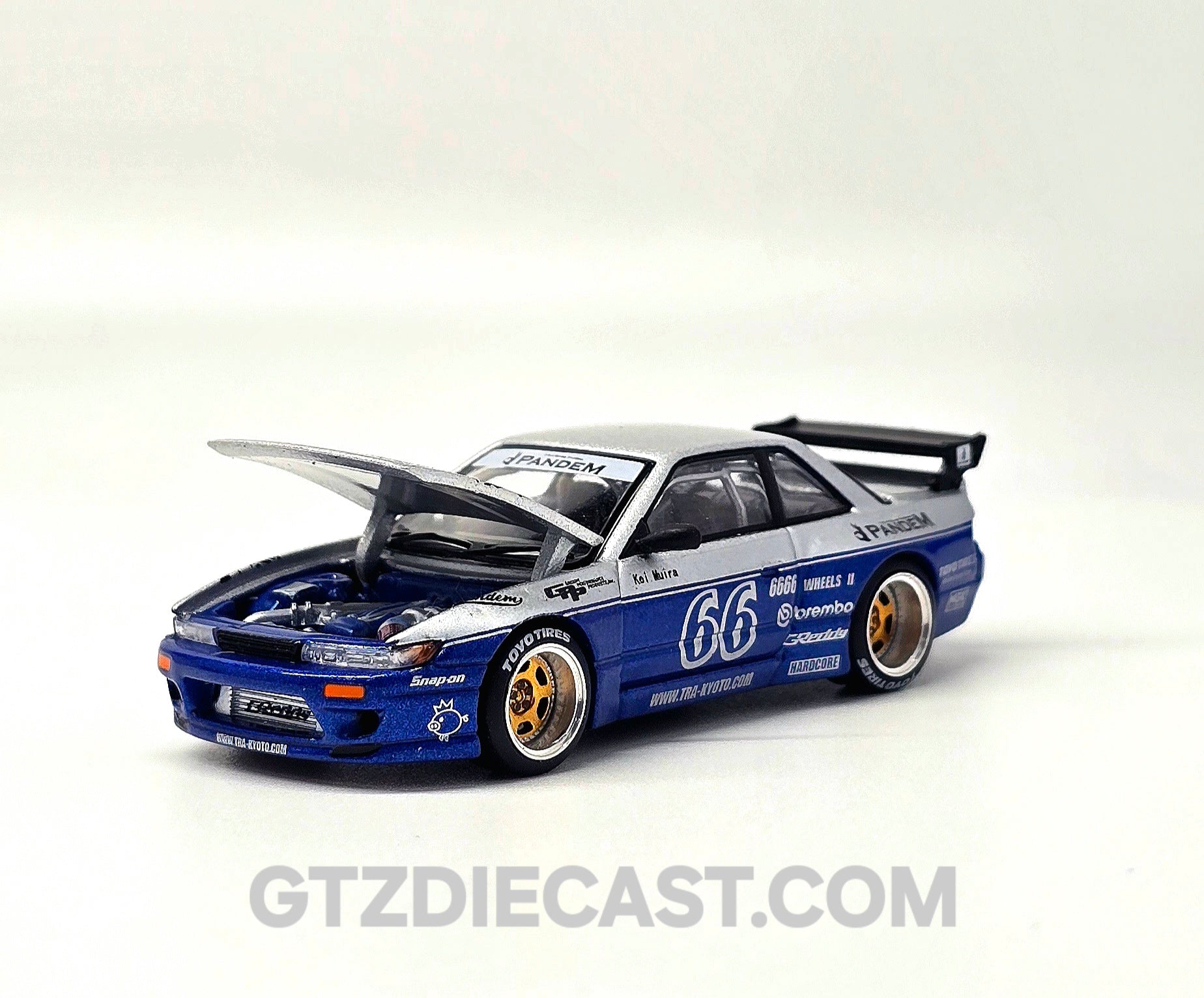 POPRACE 1/64 PANDEM SILVIA S13 MOONTECH BLUE PR640264