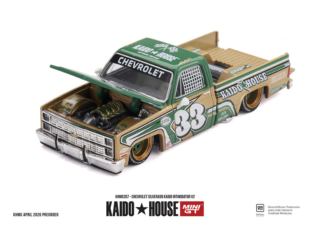 (Preorder) Kaido House x Mini GT Chevrolet Silverado Kaido Intimidator V2 – Beige