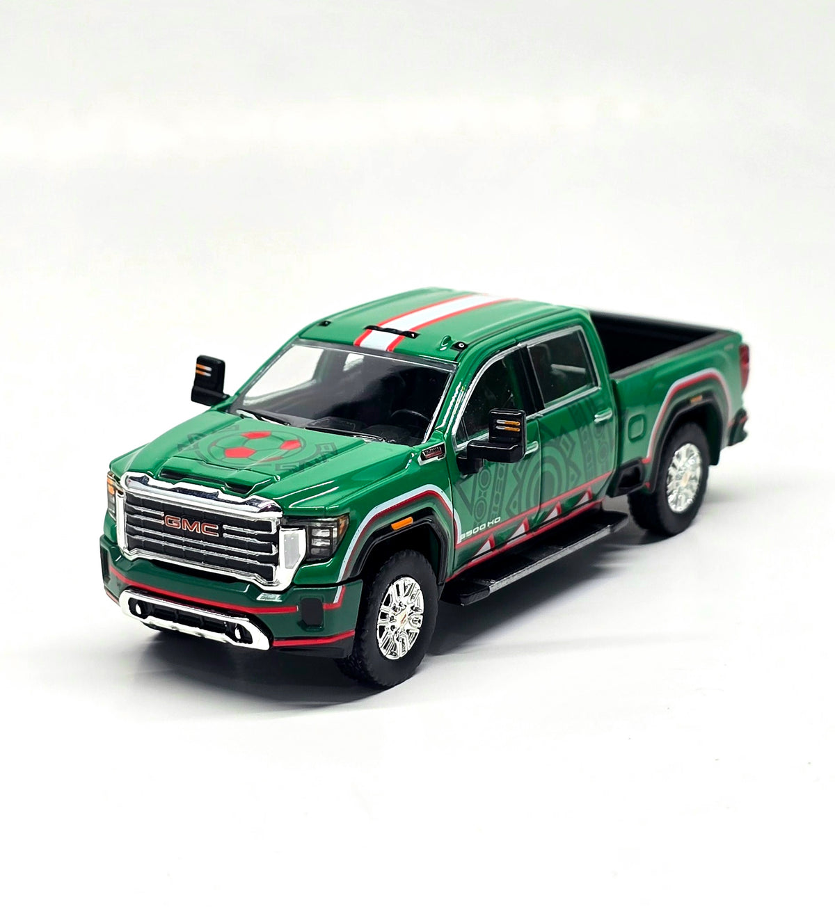 Greenlight 1:64 International Soccer Celebration ’26 – 2022 GMC Sierra 3500 HD Mexico Tribute with Eagle – Limited Edition