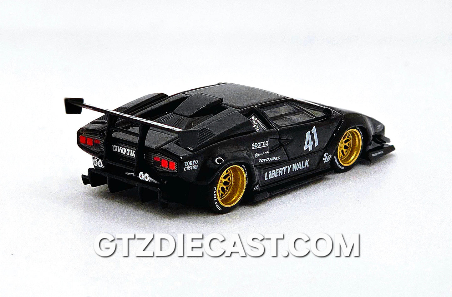 Mini GT 1:64 Lamborghini Countach LB-WORKS Black #1081