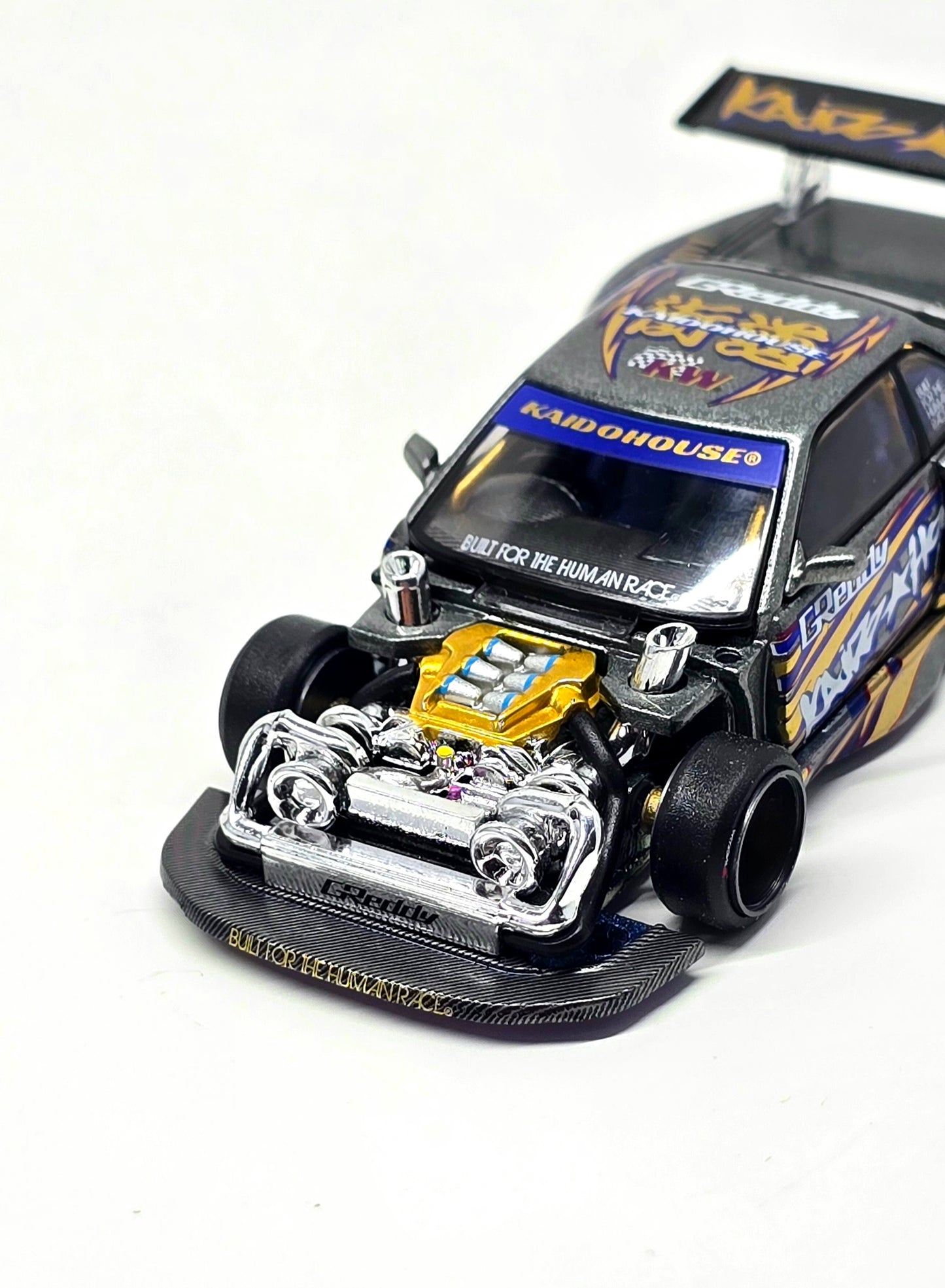 Kaido House x Mini GT Nissan Silvia S13-R Kaido Drift V1 Greddy – Gunmetal Gray