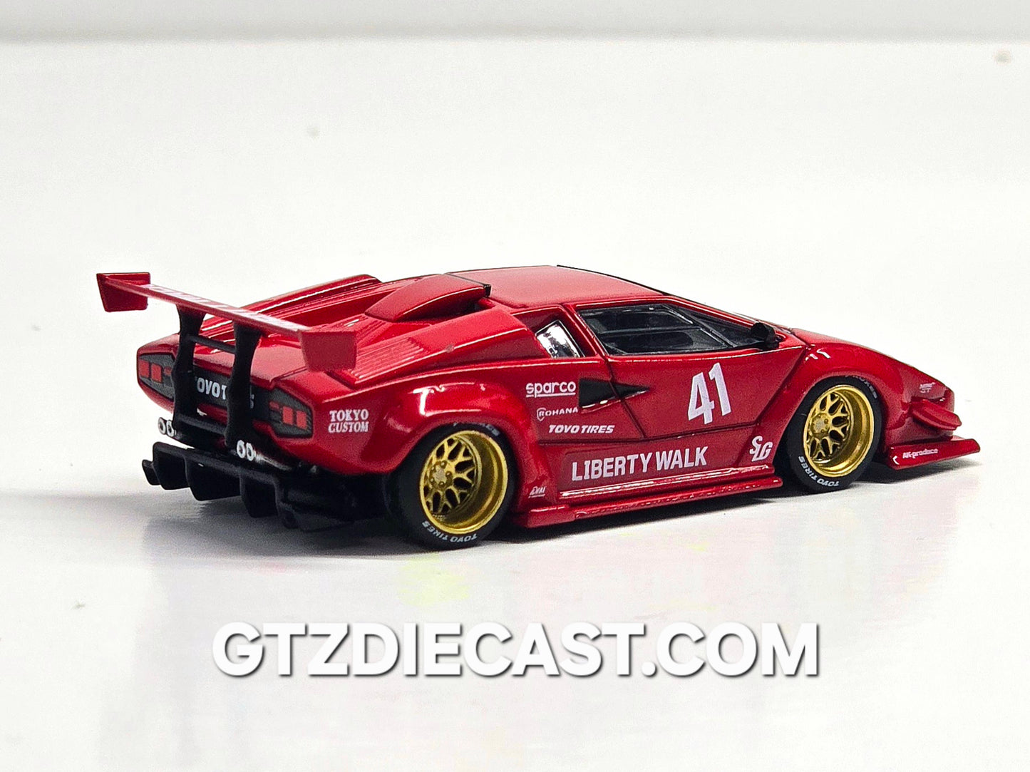 Mini GT 1:64 Lamborghini Countach LB-WORKS – Red