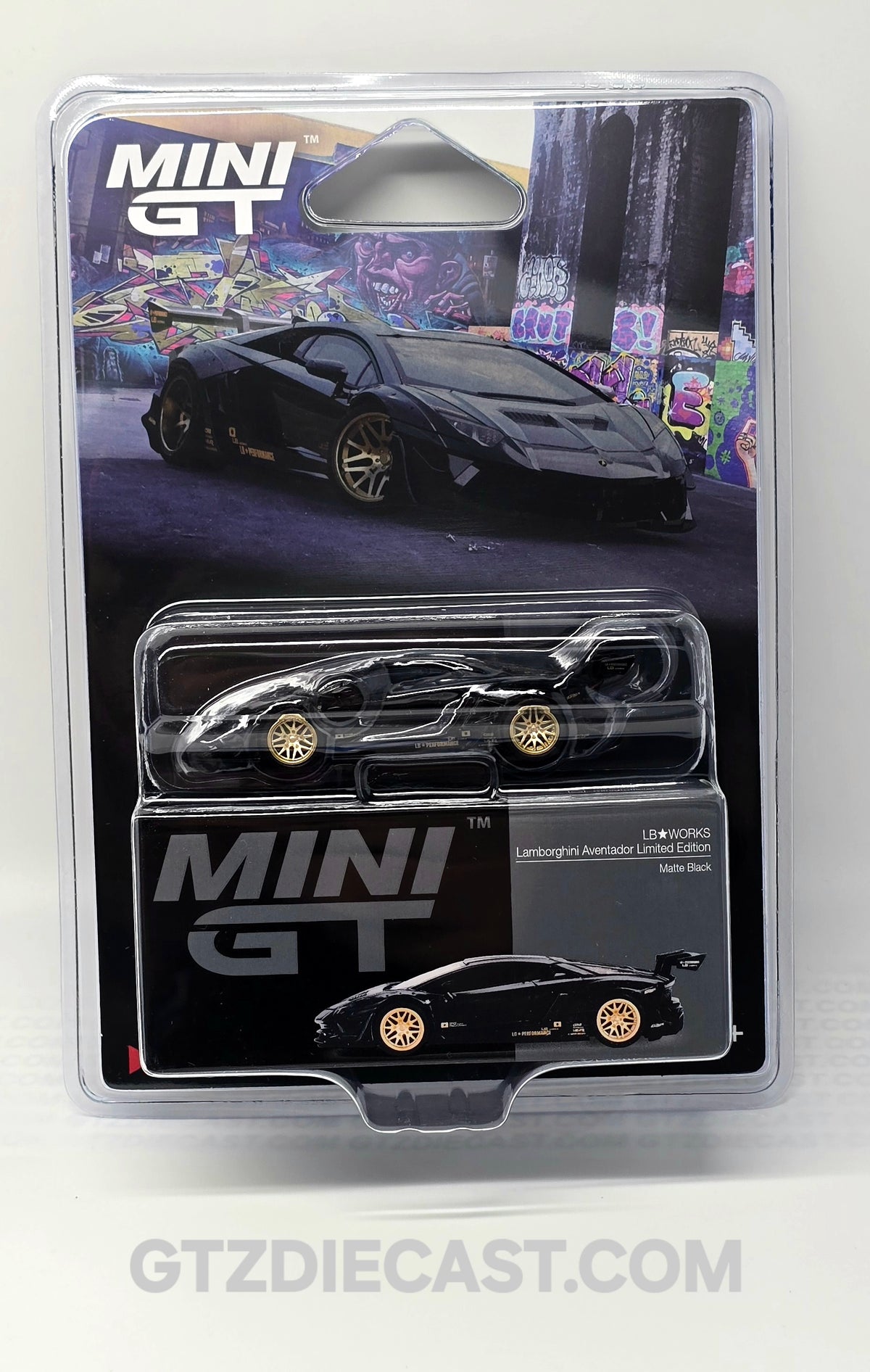 Mini GT 1:64 LB-WORKS Lamborghini Aventador Limited Edition – Matte Black #1087