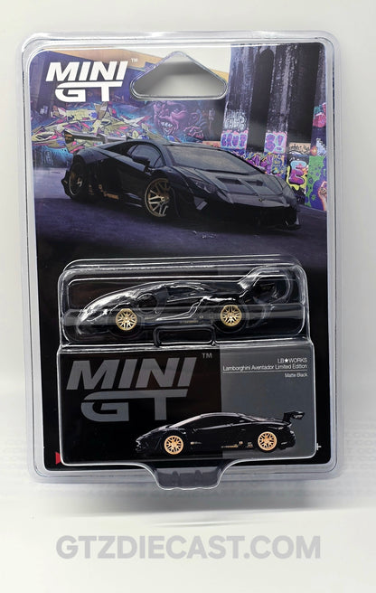 Mini GT 1:64 LB-WORKS Lamborghini Aventador Limited Edition – Matte Black