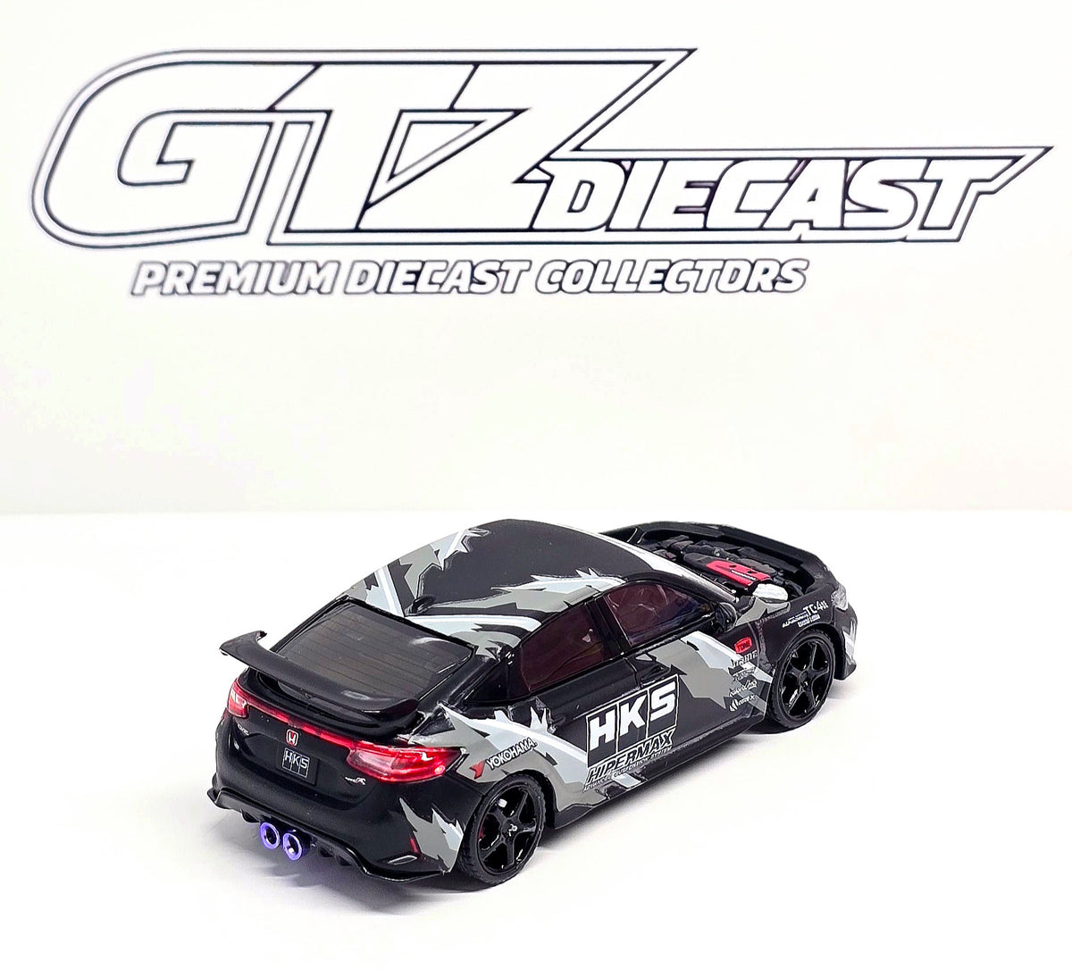 Motorhelix 1/64 Honda Civic TYPE R (FL5) HKS Matte Black M65320