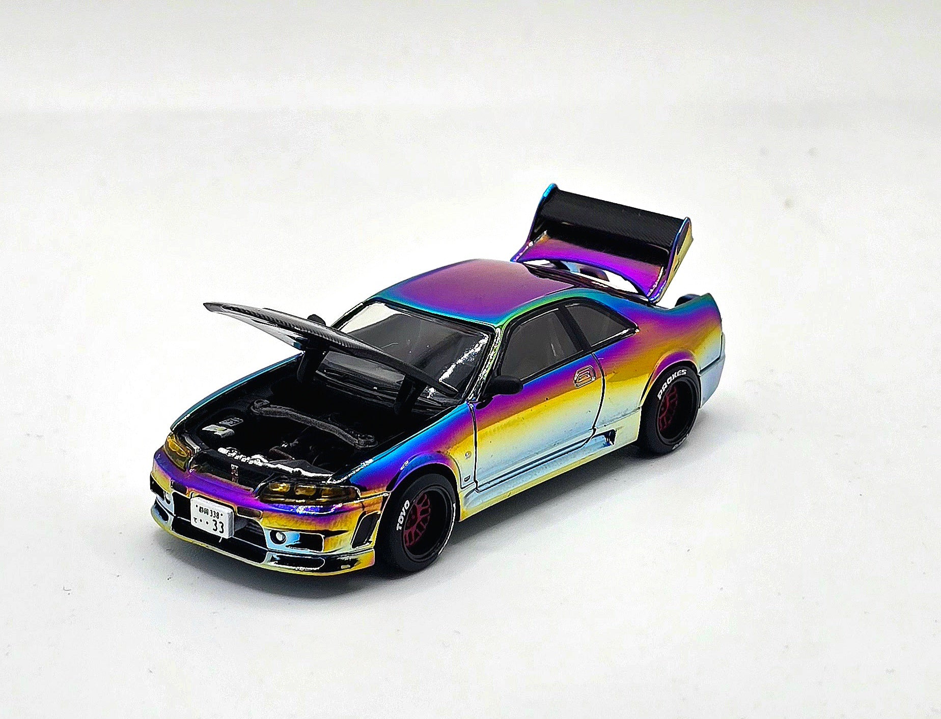 POPRACE 1/64 SKYLINE GT-R R33 Magic Chrome VANCOUVER Edition PR640425