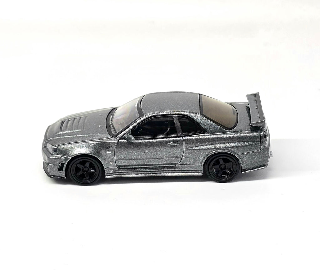 Mini GT #1160 1:64 Nissan Skyline GT-R Dark Metal Gray (NISMO BNR34 CRS Version)