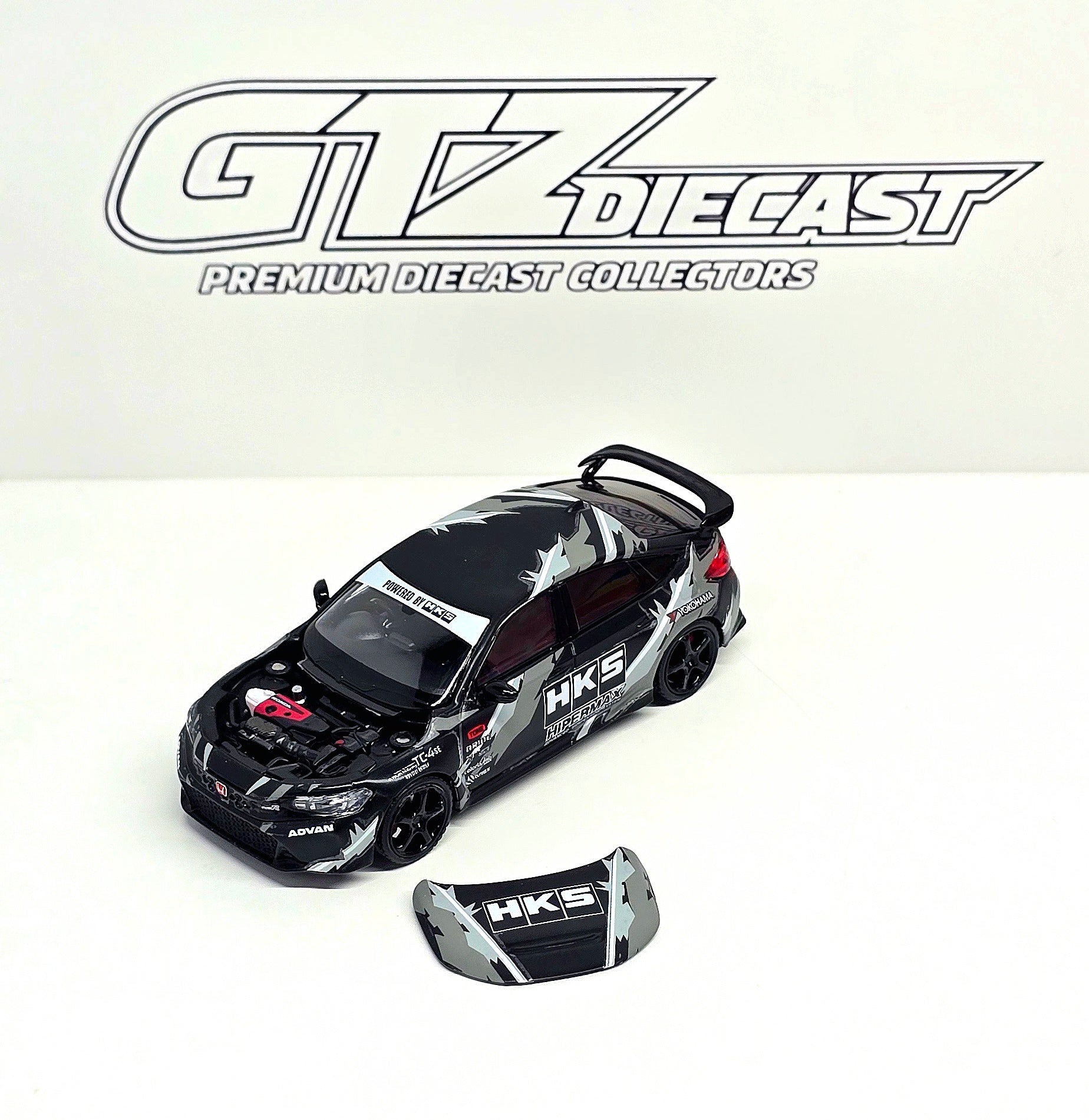 Motorhelix 1/64 Honda Civic TYPE R (FL5) HKS Matte Black M65320