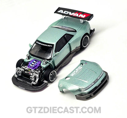 Kaido House x Mini GT Nissan Silvia S13-R – Sea Foam Green //232