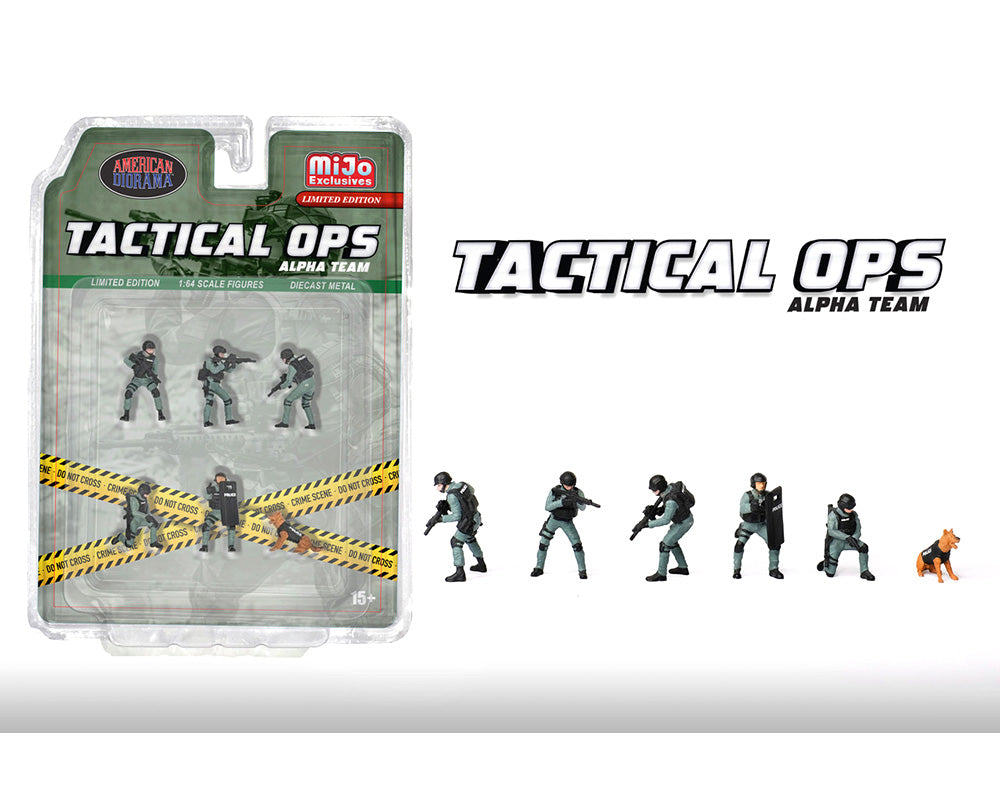 (Preorder) American Diorama 1:64 Figures Tactical OPS Police Team – MiJo Exclusives – Limited Edition