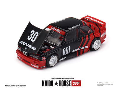 (Preorder) Kaido House x Mini GT 1:64 BMW M3 Kaido Works Advan – Black/Red