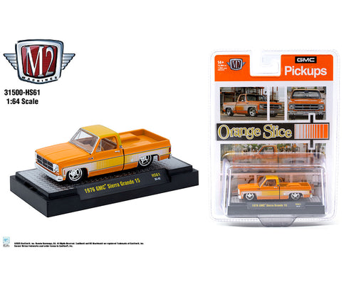 M2 Machines Hobby Exclusive 1976 GMC Sierra Grande “Orange Slice” Truck