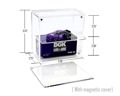 Showcase 1:64 2-Car Desk Top Collector Display Case (5"x2.5"x4.75") - MiJo Exclusives