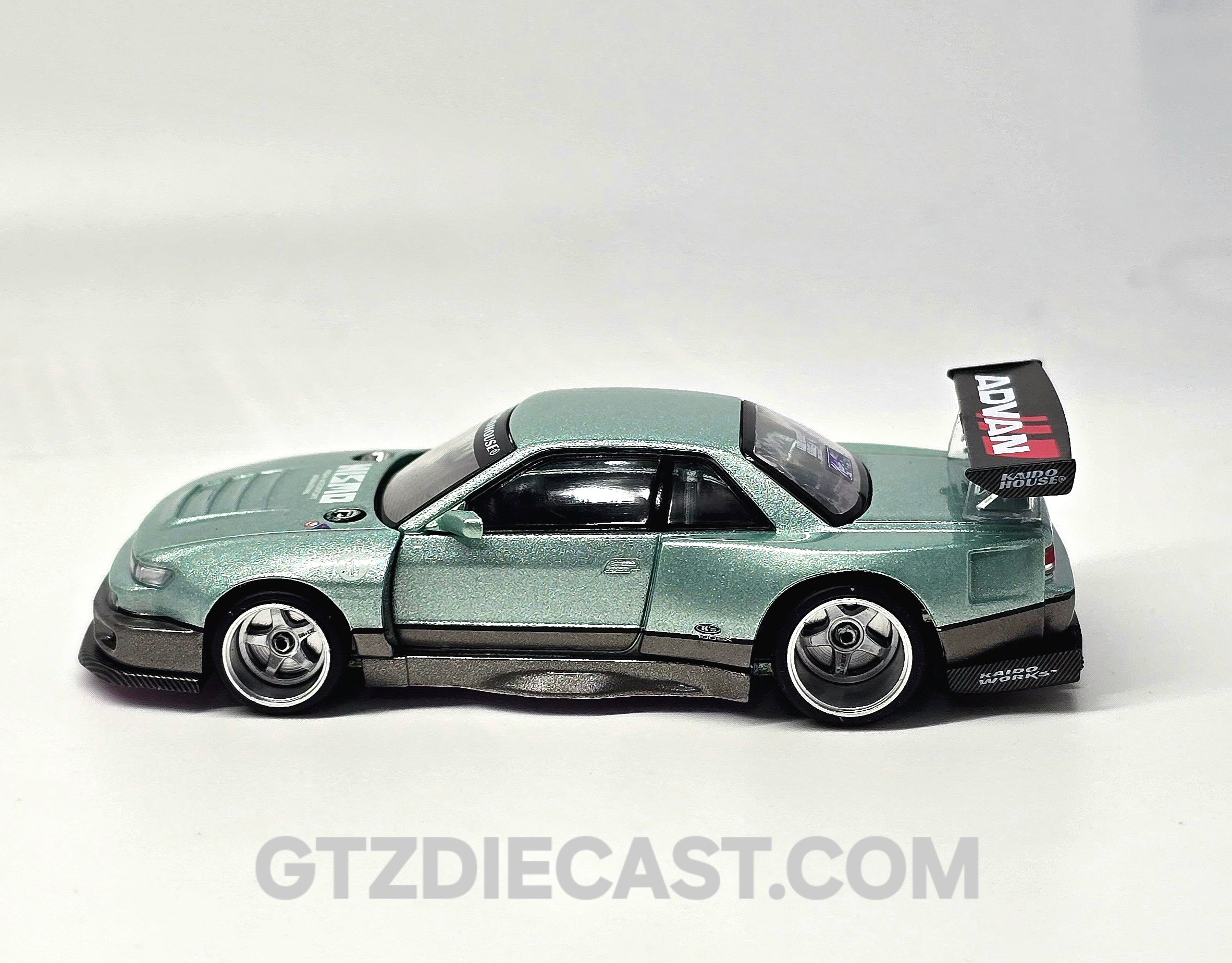 Kaido House x Mini GT Nissan Silvia S13-R – Sea Foam Green //232