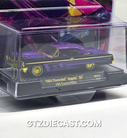 (CHASE) M2 Machines 1:64 1964 Chevrolet Impala SS 409 Convertible – Black – Hobby Exclusive