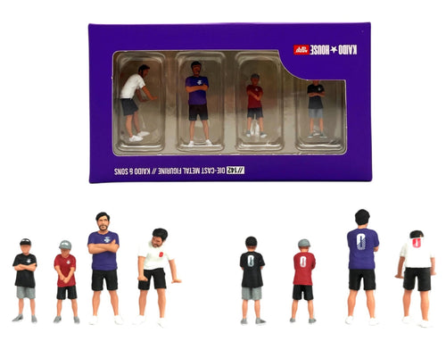 2024 Mini-GT House Metal Diorama Figures Set of 4 pcs Kaido & Sons V2 #KHMG142
