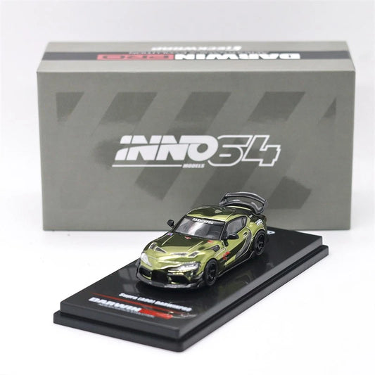 (Chase) INNO 1:64 SUPRA A90 DARWIN PRO Matt Green Diecast Model Car