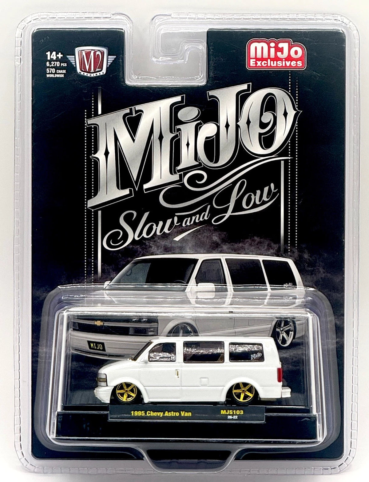 (Chase) 2026 M2 Machines 1995 Chevrolet Astro Van Slow & Low MJS103 Mijo Exclusive