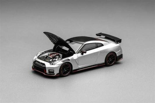 Nissan GT-R NISMO (R35) Special Edition 2022 NISMO Ultimate Metal Silver M63523 Motorhelix 1:64 SCALE DIECAST