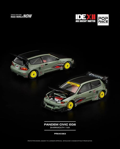 POP RACE PANDEM CIVIC EG6 “SHARKMOUTH” (PR64-383)  2025 Indonesia Diecast Expo