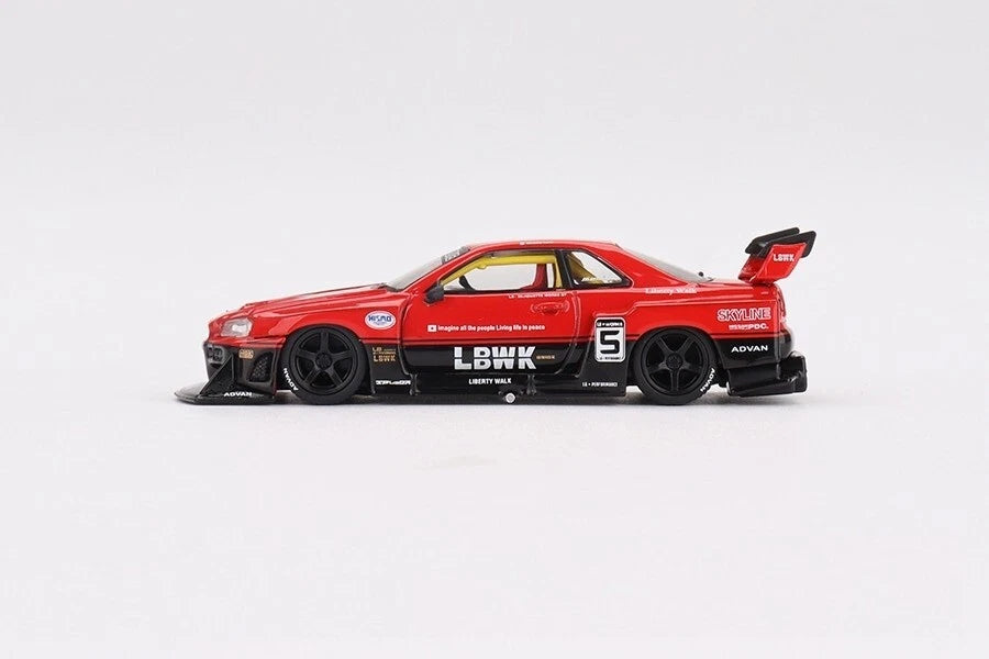 MINI GT 164 LBWK LIBERTY WALK NISSAN LB-ER34 SUPER SILHOUETTE Model MGT00843